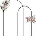 Wedding Arch, Metal Arch Backdrop Stand, Balloon Arch Stand Wedding Frame for Ceremony Decoration (Black, 7.2FT, 6FT Arch Backdrop)