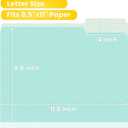 SUNEE File Folders, 100 Pack Manilla Folders 8.5 x 11, 10 Colors Folder Office Organization Home School Folders for Documents Files Paper