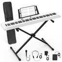 Amazon.com: 88 Key Piano Keyboard Beginner Electric Digital Piano with Semi Weighted Keys,Sustain Pedal, Power Supply, Stand, Carrying Case,HeadphonesA1 : Musical Instruments