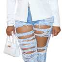 DINGANG Women's Casual Blazers Open Front Puff Sleeve Work Office Jackets Blazer (White) S