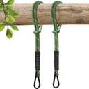 Heavy Duty Tree Swing Ropes, Hammock Tree Straps Hanging Kit, for Outdoor Swings Hammock Playground Set Accessories (10ft,121", Green, 2Pack)