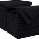 AIDEA Microfiber Cleaning Cloth Black 20PK, Microfiber Towels for Cars, Premium Car Cloth, Dusting Cloth Lint Free Cleaning Rags for SUVs, House, Kitchen, Window, Workshops, 12x12"
