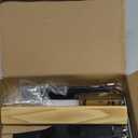 Patio Sliding Patio Door Handle Set with Mortise Lock, Key Cylinder and Keeper, Wood Handle Lock Set Fits Door Thickness from 1-1/2" to 1-3/4", 3-15/16" Screw Hole Spacing, Keyed, Black