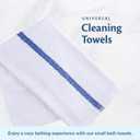 Universal Cleaning Towels, Bulk 36 Pack, 16 X 19 100% Cotton Fully Bordered Commercial Grade Terry Weave Cloth Bar Mops for Everyday Restaurant or Home Use