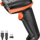 Tera Barcode Scanner Wireless 1D Laser Cordless Barcode Reader with Battery Level Indicator, Versatile 2 in 1 2.4Ghz Wireless and USB 2.0 Wired