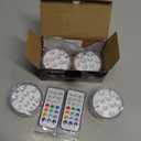 Creatrek Pool Lights with Remote, 10 Color Changing Pool Lights for Above Ground Pools, Battery Operated Submersible LED Lights for Pond, Bathtub, Hot Tub, Party, 4 Pack