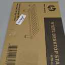 Husky Mounts Monitor Riser Laptop Stand, Adjustable Legs, Stackable, 14.5" x 9.25" x 3.25" Max Height, Matte Black Steel, 1 Stand (Single Pack)