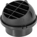 X AUTOHAUX 75mm Car Auto Heater Ducting Warm Air Vent Outlet 360 Degrees Rotatable Black