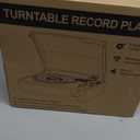 Vintage Record Players for Vinyl with Speakers Belt-Driven Retro Turntable LP Player Support 3-Speed, Bluetooth Playback, AUX-in, Headphone, RCA All-in-one Auto Stop Phonograph Wooden Brown