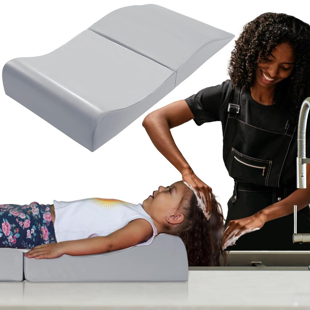 BALAPET Hair Washing Station for Kids,Shampoo Foam Mat for Children Ergonomic Comfortable Support Hair Washing Mat on Sink Portable Foldable Shampoo Buddy Basin Essentials, Patent Pending(Gray)