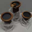 Pillar Candle Holders Set of 3 Wooden Candle Holders Decorative Wood Candlestick Holders for Living Room, Table Centerpiece for Wedding, Christmas, Party, Home - 6", 8", 10"