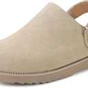 Clogs for Women Platform Clogs Slippers Classic Suede Leather Mules with Arch Support Comfortable Slip-on Sandals Shoes for Indoor Outdoor 11