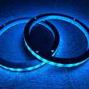 Sando Tech 2PCS 6.5" RGB Colors Shift Car LED Speaker Decorative Light Kit Multiple Changing Spacer Ring Light Coaxial Speaker Lights Bluetooth App & RF Remote Control