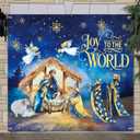 Preboun Christmas Garage Door Banner 7 x 8ft outdoor Christmas Decoration holiday garage door covers wall Backdrop Decoration Indoor Outdoor for Christmas Holiday Party Supplies (Nativity) (Nativity, Cute Color)