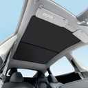 Topfit for Model Y Sunshade Roof Window Insulation UV Rays Protection Sun Shade for Tesla Model Y Heat Blocking Shades Shading Rate 99% (Black)