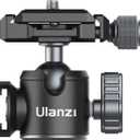 ULANZI U-80L Metal Ball Head Camera Mount Arca Swiss 360 Rotating with Quick Release Plate & Cold Shoe, 22lbs/10kg Load for 1/4" Tripod, Monopod, DSLR