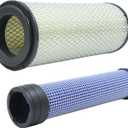 Outer & Inner M131802 & M131803 for Kawasaki John Deere Air Filter Donaldson P821575 & P822858, Kohler 2508301 & 2508304, Scag Grasshopper Gravely Lawn Mower Exmark Lazer Z Parts