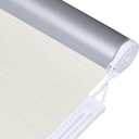 ALLBRIGHT Thermal Insulated Fabric 100% Blackout UV Protection Striped Jacquard Roller Shades for Windows,Easy to Install (Beige, 41'')