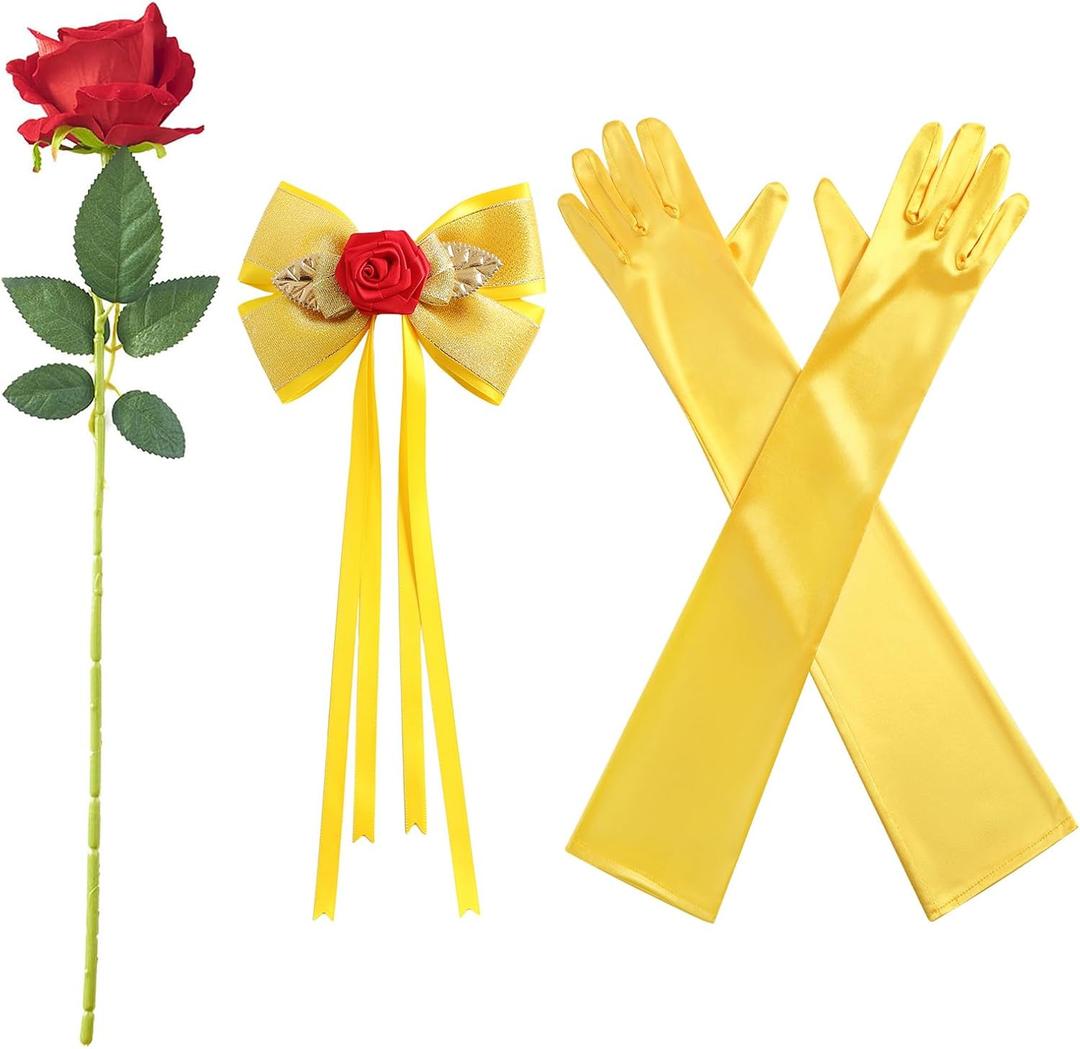 JiaDuo Princess Costume Accessories for Women Headband Choker Earrings Gloves Party Dress up (Princesss 3pc Set)