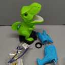 Dinosaur Shooting Boy Toys for Kids Age 3 4 5 6 7 8 - Moveable Shooting Game with Scoreboard, Light and Sound, 12 Foam Balls, Boy Toddler Toys 5-7 6-8 8-10, Competition Game Gifts (Green)