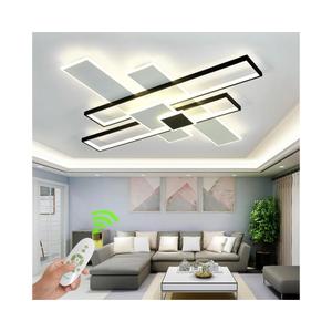 Large Geometric LED Flush Mount Ceiling Light
Modern Dimmable Ceiling Fixture with Remote Controller, Ideal for Living Room