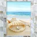Handmade Picture Frames, 5" x 7"Vintage Mother of Pearl Photo Frame,Unique Natural Style,Chic Mosaic Beach Picture Frame Tabletop or Wall Hanging Display Frame (White, 5x7)
