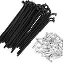 Motoforti Universal Bicycle Spokes Bike Wheel Spokes 14G Carbon Steel Black 1 Set (80mm)