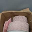 PULOTE 100PCS Pink Plastic Plates - Heavy Duty Pink and Gold Disposable for Party, Wedding, Mother's Day Include 50 Each (Dinner & Dessert) Plates