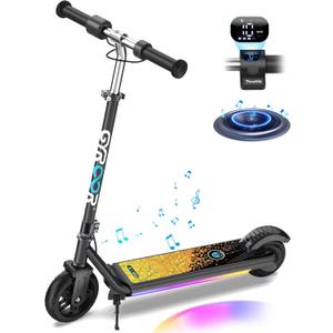 Gyroor H30 Max Electric Scooter for Kids, LED Dispaly, 150W Powerful Motor, Dual Brake System, Adjustable Height and Speed, Best Presents for Kids