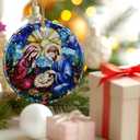 2 x Nativity Scene Ornament: Christmas Ornaments, Religious Christmas Decorations for Tree, Catholic Ornament & Christian Holiday Decor | Religious Gifts, Christian Gifts - Design D