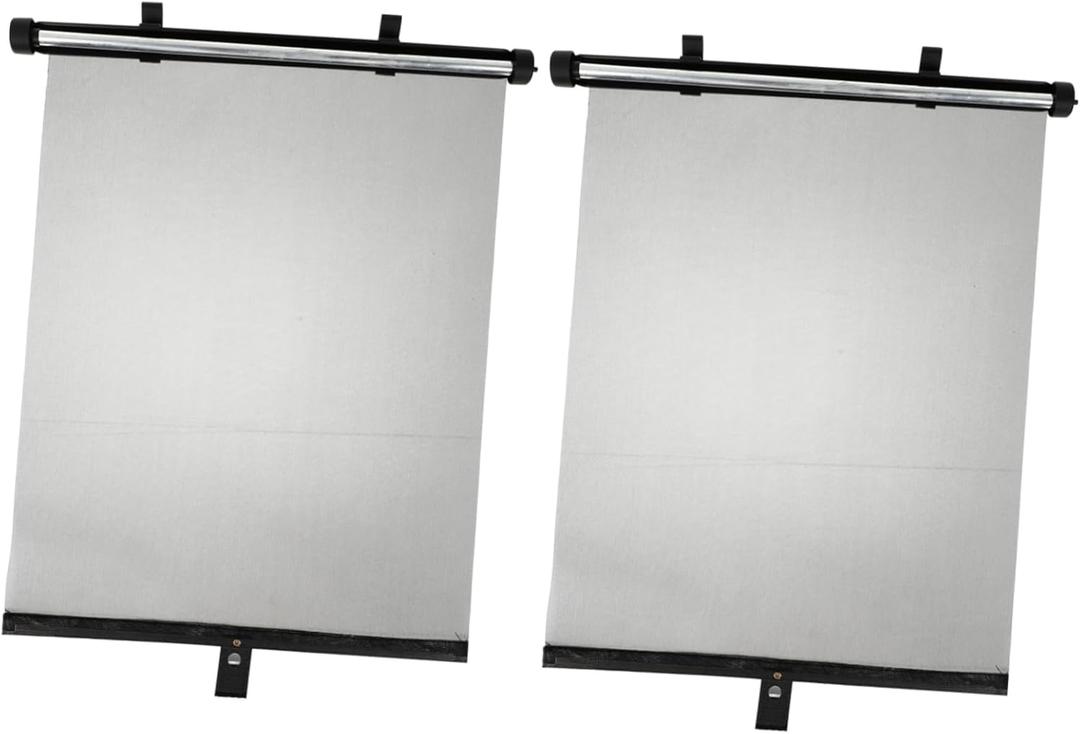 UPKOCH Count of 1 Automatic Retractable Sun Shade for Car Side Windows Heat Insulation UV Protection Durable Black Roller Shades for Easy Installation Prevents Sun Glare Reduces Heat
