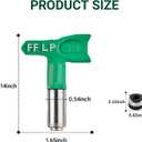 310 Fine Finish Low-Pressure Airless Spray Tip, Pattern Size 6 in to 8 in, Thread Size 7/8 in for Airless Paint Spray Guns Green (Green)