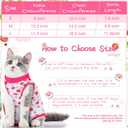 Nuanchu 2 Pieces Cat Recovery Suit Kitten Recovery Suit E-Collar Alternative for Cats and Dogs Abdominal Skin Anti Licking Pajama Clothes Sets(Small,Fruit Style,Colorful)