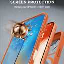 Miracase for iPhone 17 Pro Max Case 6.9" Full-Body Phone Case with Built-in Glass Screen Protector& Full Camera Protector,[Magnetic with MagSafe] Drop Proof 17 ProMax Cover, Orange
