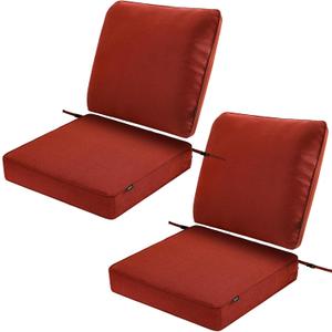 SUNROX 2 Pack Outdoor Chair Cushions Waterproof & FadeShield Patio Furniture Cushions, All-Weather Quick-Dry Deep Seat Cushions with DryMesh Drainage Replacement Cushions for Sofa Couch 23x25 Inch
