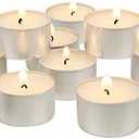 Stonebriar Unscented Long Burning White Tealight Candles, Bulk Pack, 6-7 Hour Burn Time, Smokeless Tealights for Parties, Weddings, Home, 50 Count