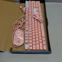 Gaming Keyboard and Mouse Combo, K1 RGB LED Backlit Keyboard with 104 Keys Computer PC Gaming Keyboard for PC/Laptop (Pink)