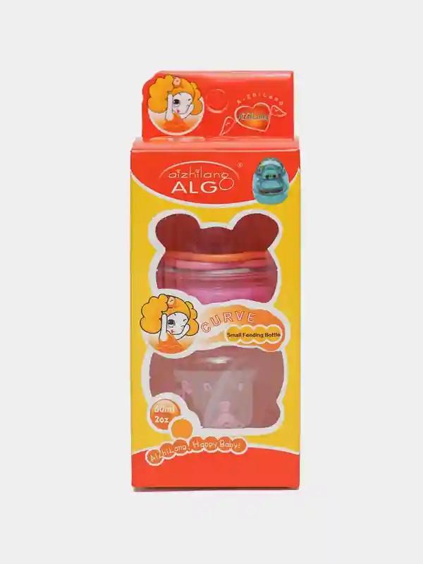 ALGO Aizhilang 4oz Baby Bottle Set Of 2 In Packages, Pink & Blue