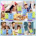 9 x HIYZI 50 PCS Monster Party Favor Bags Cartoon Birthday Goodie Bag Green Purple Plastic Gift Bags for Boys Girls Baby Shower Birthday Decoration Supplies