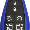 1 New Blue Keyless Entry 7 Buttons Remote Start Car Key Fob Fobik M3N5WY783X, IYZ-C01C for Town Country Dodge Grand Caravan Volkswagen Routan