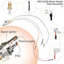 Upgrade 100112330 Water Heater Pilot Assembly, Replace 9007876 Thermopile, Compatible with 300 301 Series Whirlpool Water Heater Parts & A.O.Smith, American, State, Kenmore, Reliance
