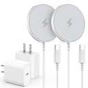 Magnetic Wireless Charger for iPhone, 2Pack 6FT [Apple MFi Certified]Mag-Safe Charger Cable Wireless Magnetic Charging Cord with USB C Fast Charging Block for iPhone Air/17/17 Pro/17 Promax/16/16Plus