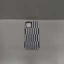 for iPhone 15 Plus Case,HL2 Plaid Stripes Black White Hybrid 2 Layer Hard Shell Silicone Protective Pattern Design Case