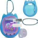 JCHPINE Silicone Case Replacement for Tamagotchi Uni, Screen Protector for Tamagotchi Uni Band Pet Accessories (Blue Silicone Case and Screen Film)