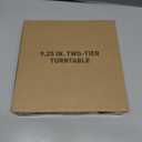 LAMU 2 Tier Lazy Susan Turntable Organizer 9.25'' Rotating Spice Rack Organization for Cabinet, Kitchen, Pantry, Countertop, Bathroom, Vanity, Medicine Cabinet Organizer, Clear