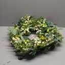 Wreath for Front Door 24 inch Spring Summer Eucalyptus Wreaths with Purely Handmade,Big Berries,Eucalyptus Leaves,Mixed Berries for Home Farmhouse, Outdoor, Porch, Wall Window Decor All Year Round