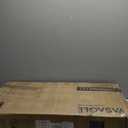 VASAGLE TV Stand for TV up to 70 Inches, TV Table, Entertainment Center, 3-Tier TV Console, Steel Frame, Industrial Style, for Living Room, Rustic Brown and Black ULTV095B01