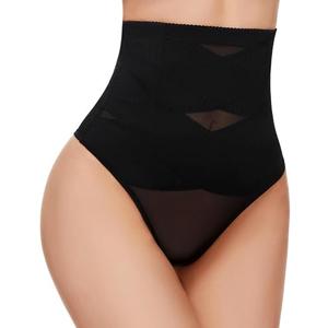 SIMIYA Thong Shapewear Tummy Control for Women High Waist Compression Shapewear Thong Black Size M