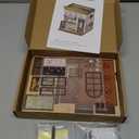 DIY Miniature House Kit, Coffee Shop Book Nook Kit, Mini Building Kit, Dollhouse Kit for Adults and Teens, 3D Wooden Puzzles with LED Light, Craft Kit for Family and Friends(Retro Coffee Shop)