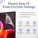 Anti Glare Film for TV 55 Inch Protector - Indoor & Outdoor TV Anti Glare Film - Prevents Glaring, Protects Screen and Reduces Blue Light for TV 55 Inches